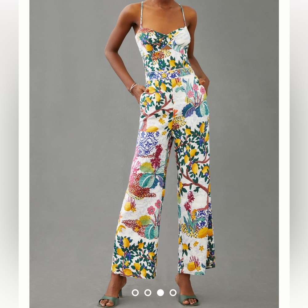 ISO Anthropologie Maeve Cutout Linen Jumpsuit